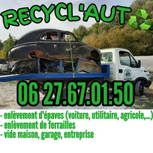 Recycl’auto: Enlèvement d’épaves et ferraille